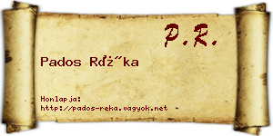 Pados Réka névjegykártya